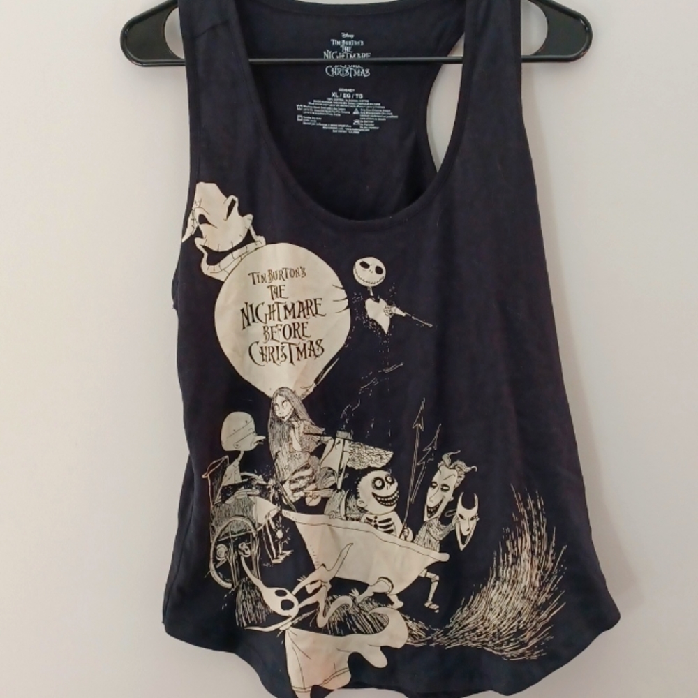Nightmare Before Christmas Tank Top~Black & White~XL~EUC